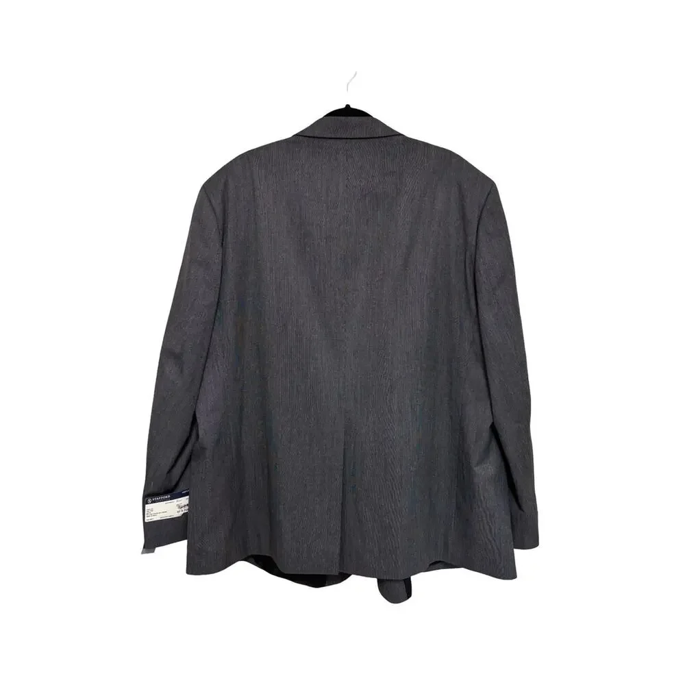 NEW Stafford Men’s Gray Blazer Sport Coat - Size 52R Portly